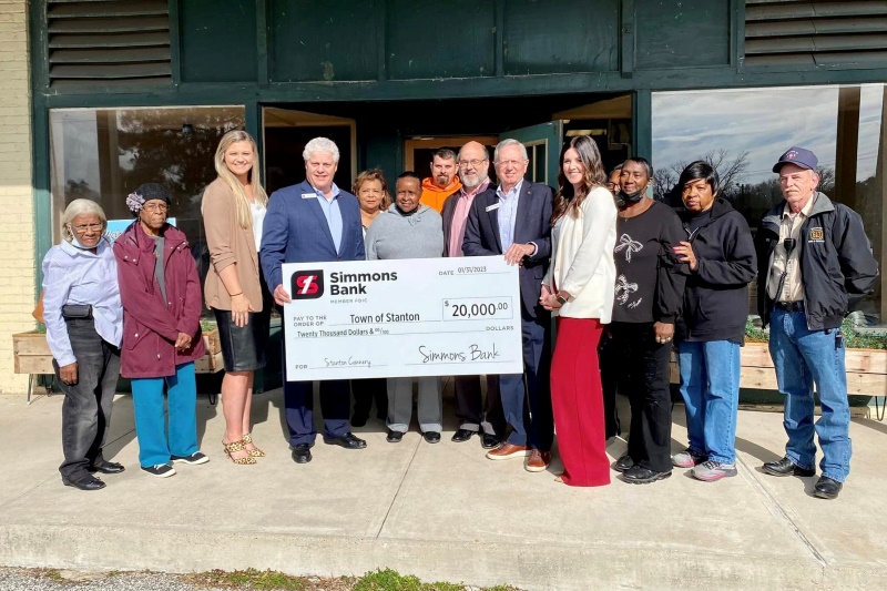 Simmons Bank donates $20,000 for Stanton TN Small Business Incubator and The Cannery Cafe