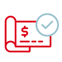 An icon depicting an approved check